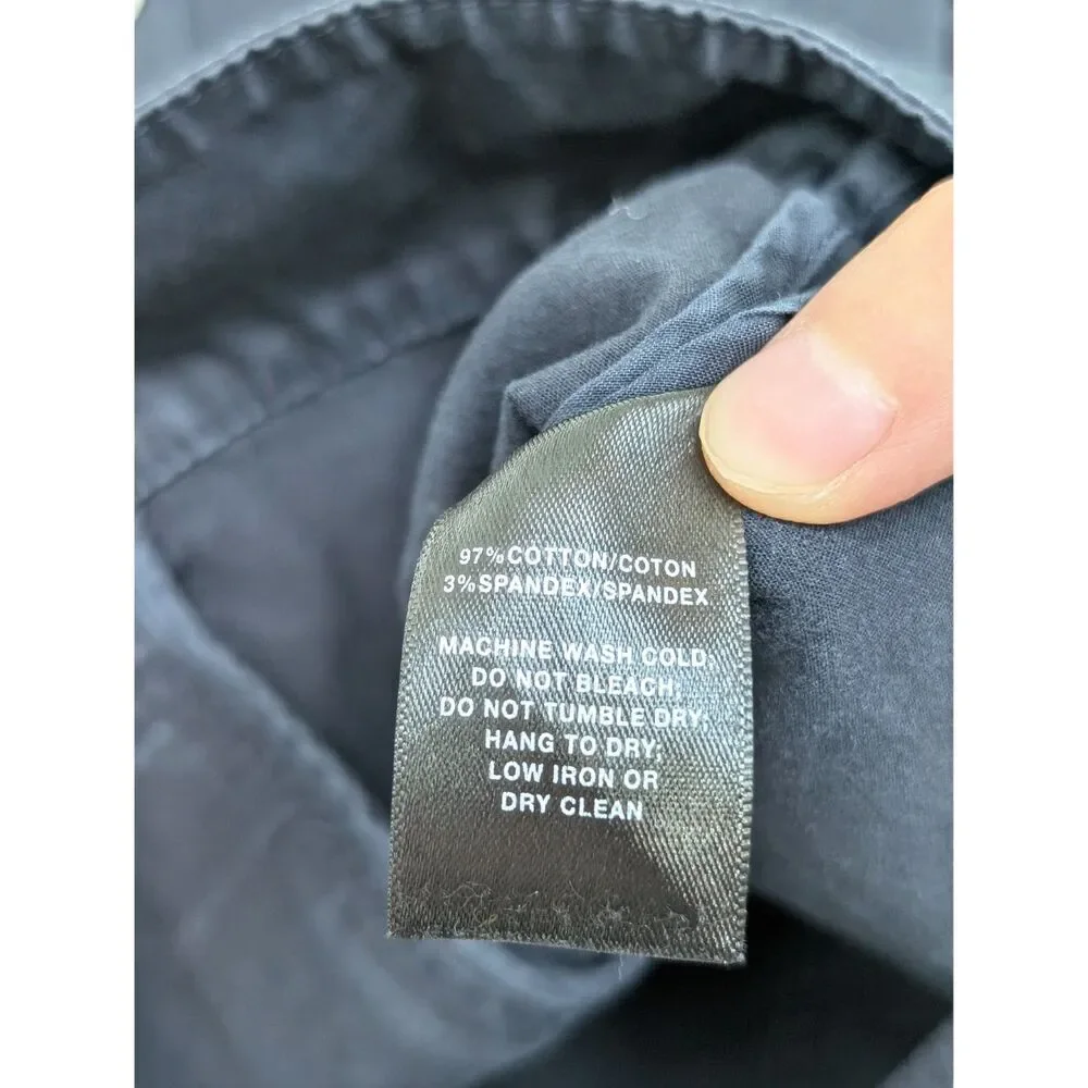 Lafayette 148 Navy Snap Button Collared Lightweight Jacket Sz XXL Zip Pocket - Picture 16 of 16